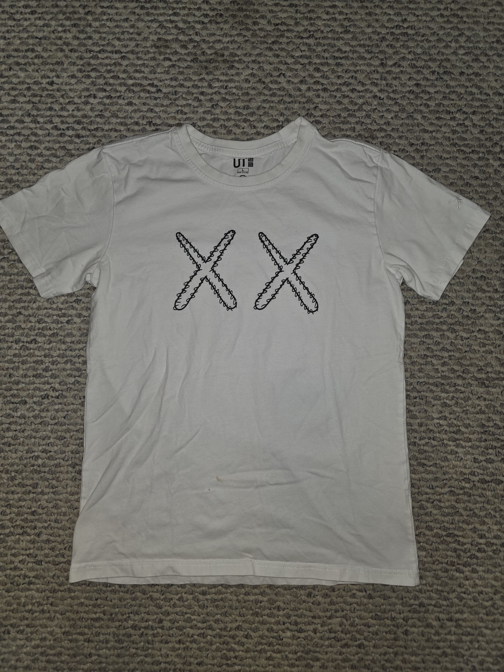Uniqlo x KAWS White Tee with Black 'XX' Graphic